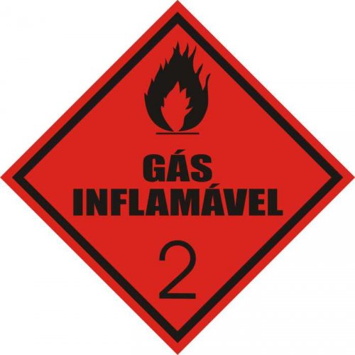 Placa de Simbologia Gás Inflamável 2