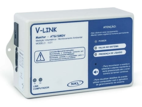 V-Link USB NKL - Indicação de volumes e Monitoramento ambiental via computador