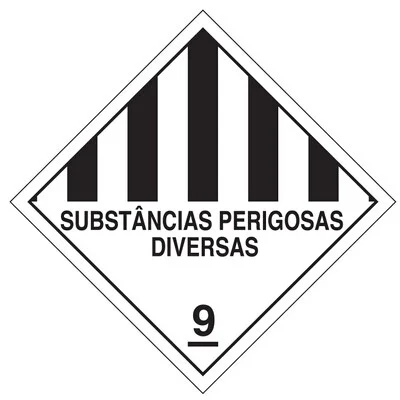 Placa de Simbologia Substâncias Perigosas Diversas 9 