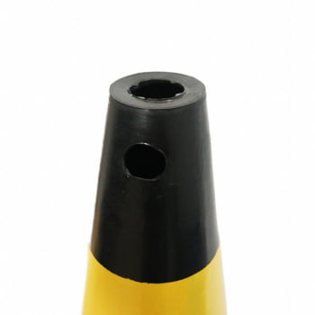 Cone Rígido Preto/Amarelo