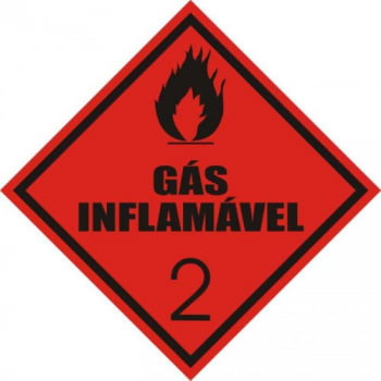 Placa de Simbologia Gás Inflamável 2