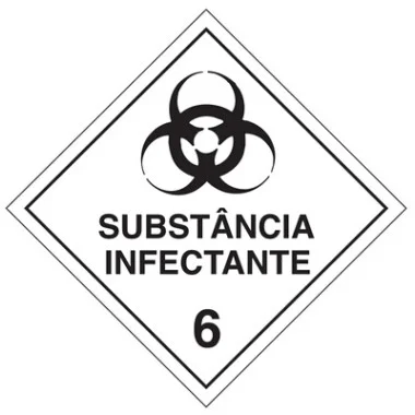 Placa de Simbologia Substância Infectante 6